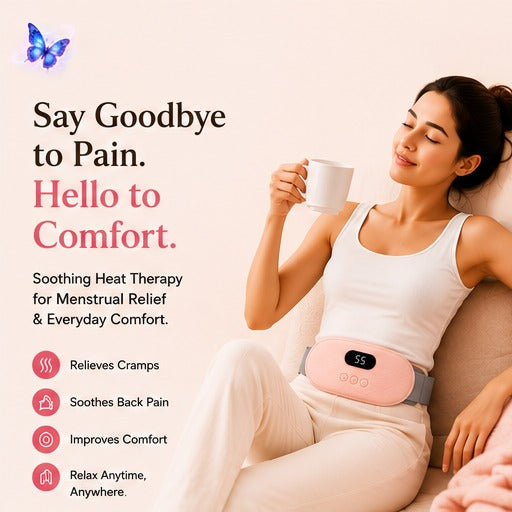 Portable Period Pain Relief Heating Belt | Rechargeable Massage Belt