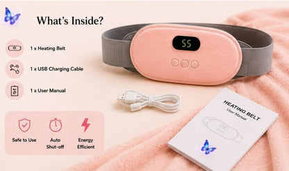 Portable Period Pain Relief Heating Belt | Rechargeable Massage Belt